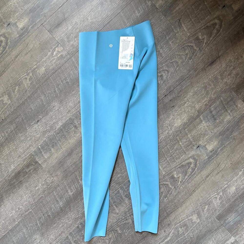 Lululemon blue high rise leggings size